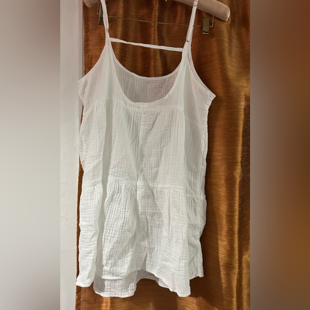 Wild Fable White Textured Tank Top